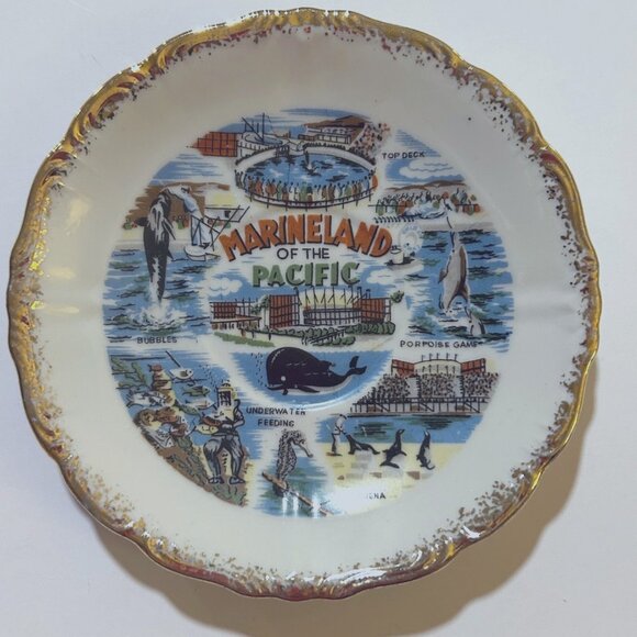 Marineland Of the Pacific California Ceramic Souvenir Plate - Picture 1 of 9